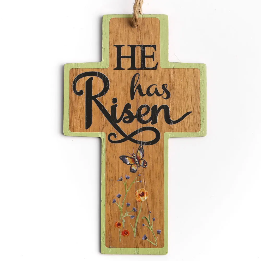 

Decorative Wall Plaque for Easter from Original Design Manufacturer Bulk Order Wholesale He has Risen Home Wall Decoration Hare