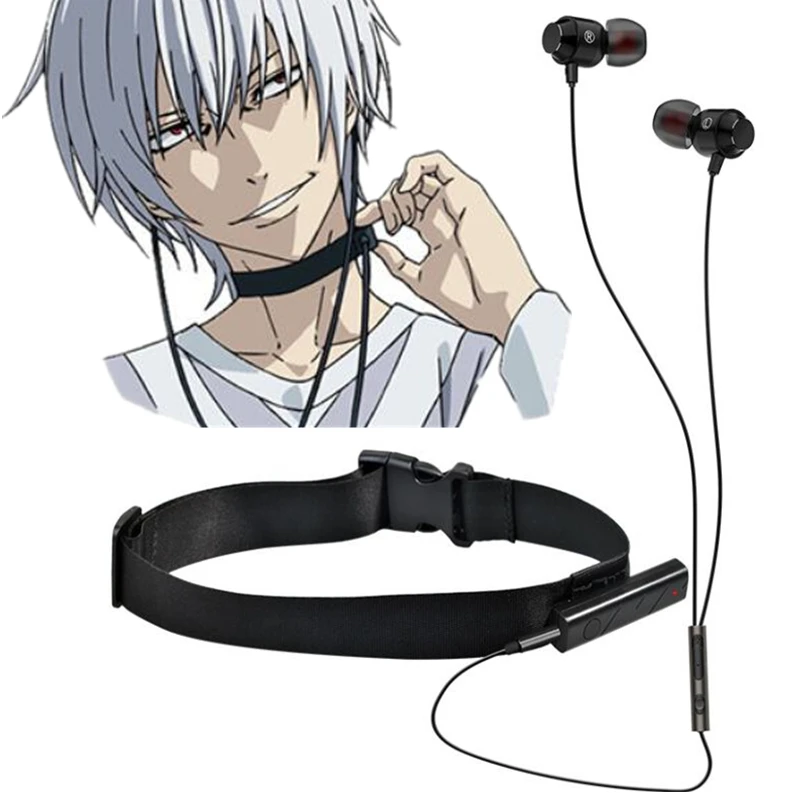 

Anime Toaru Kagaku no Railgun A Certain Magical Index Cosplay Accelerator Collar Necklace BlueTooth Earphone Prop