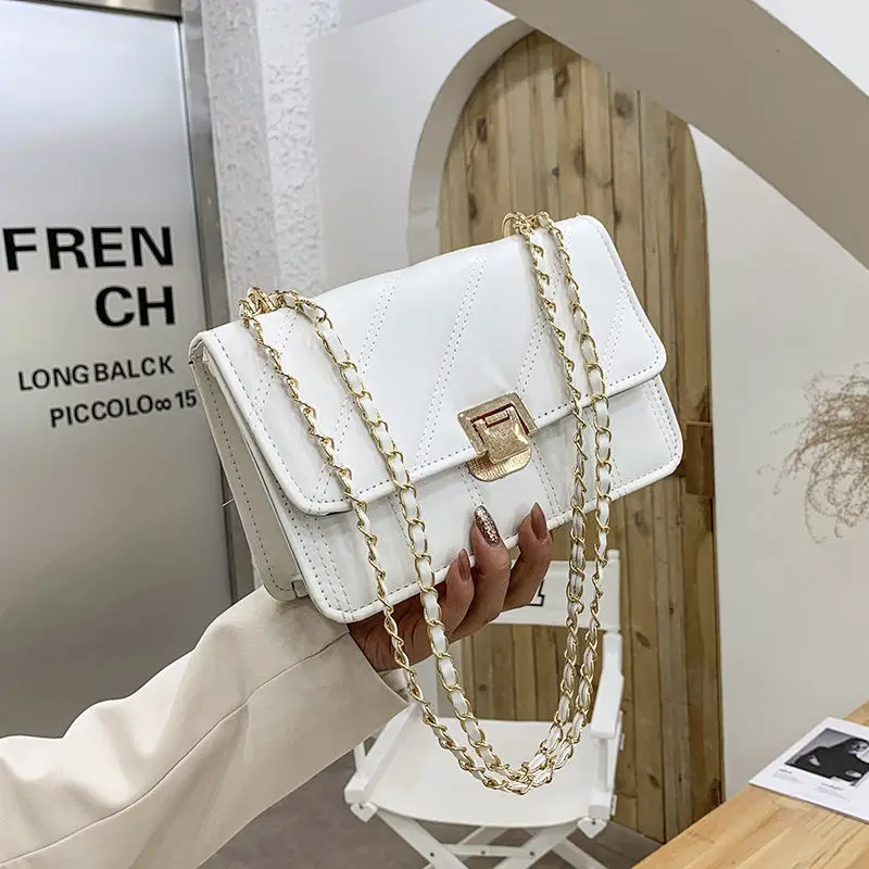 

Shoulder Bag Crossbody Bag for Women Bag Designer Handbag Purse All-match PU Leather Chain Diamond Lattice 2021 Fashion Luxury