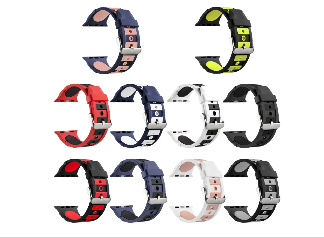 

Silicone Sport Watch Band For Apple Watch 6 SE 5 4 44mm 40mm Strap For iwatch Apple Watch 5 4 3 2 1 38mm 42mm Bands Replacement