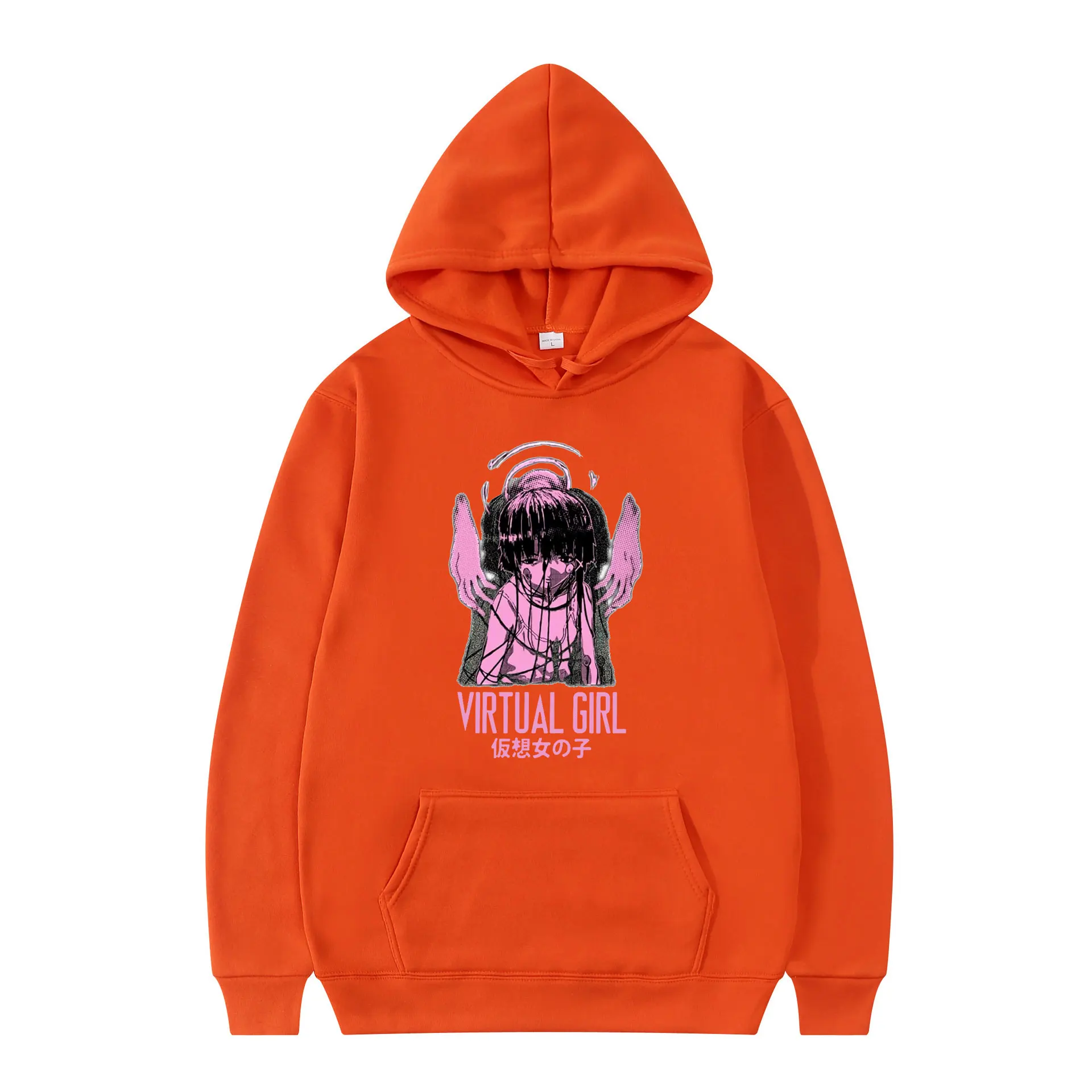 

Hot Sale Fashion Loose Couple Hoodies Serial Experiments Lain Printed Unique Oversized High Quality Clothing Casual Daily Hoodie