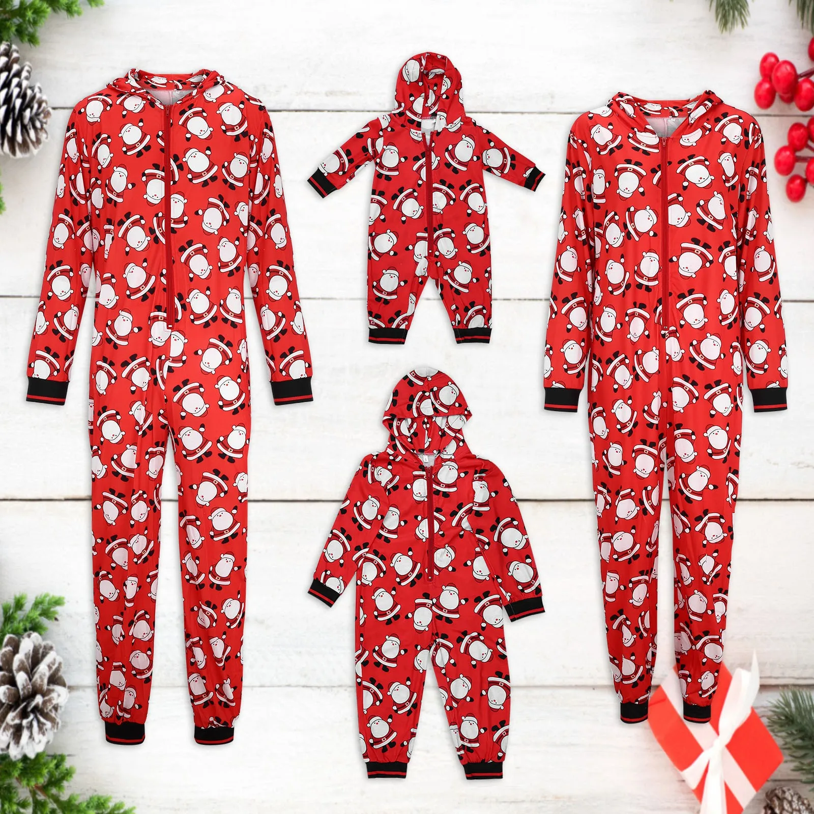 

Christmas Family Matching Pajamas Mom Daughter Dad Son Clothing Set Women Men Girls Boys Pyjamas Red Sleepwear Family Look