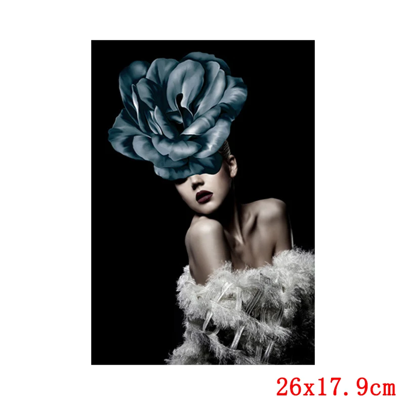 Роза девушка аватар аппликация женская футболка наклейки теплопередача Одежды