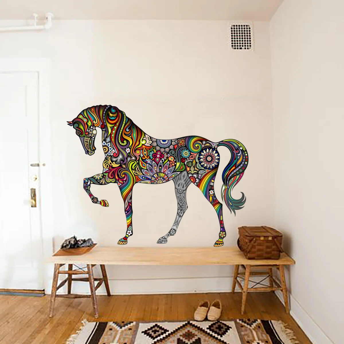 

1Pcs Wall Stickers Colorful Horse Decals Creative Wall Stikcers New Styling Stickers for Living Room Wall