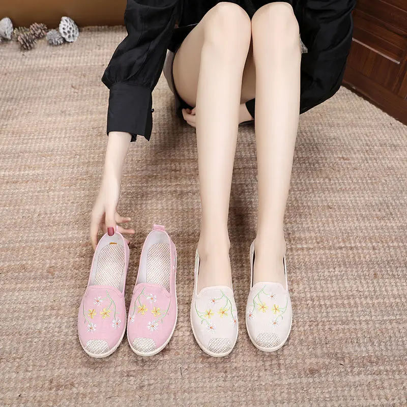 Tenis Feminino Women Flats Shoes Platform Casual Sneakers Ladies Mesh Breathable Slip On Shoe 2021 Summer Fashion Female Walking