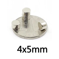 2050100pcs 4x5 mm powerful magnets 4mmx5mm permanent small round magnet 4x5mm fridge neodymium magnet super strong 45mm