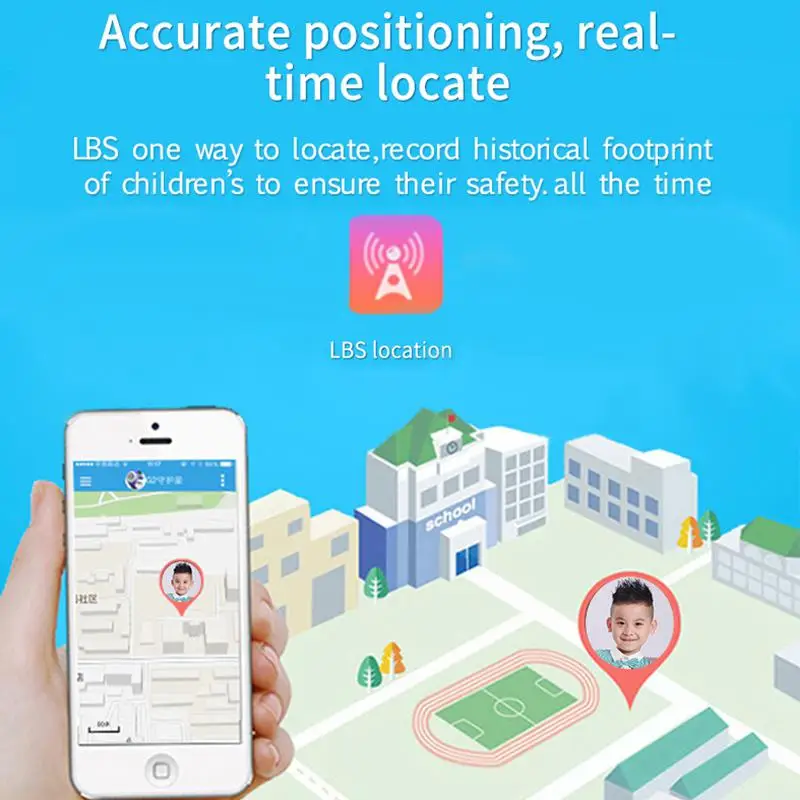 Умные часы BEESCLOVER для детей телефона на Android IOS водонепроницаемые LBS