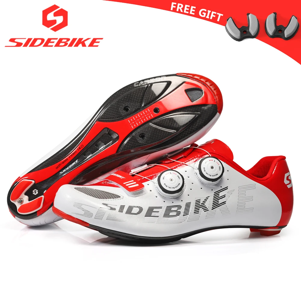 Sidebike/Мужская обувь для велоспорта, гоночная углеродная обувь для шоссейного велосипеда, ультралегкие самоблокирующиеся велосипедные кроссовки, дышащие профессиональные
