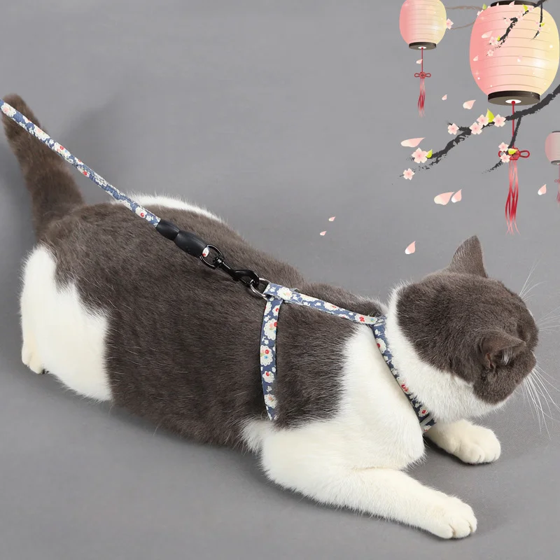 Нейлоновая шлейка для питомцев удобный регулируемый ошейник котят безопасная в