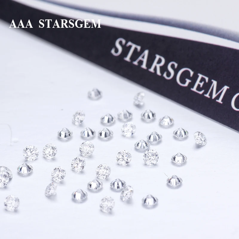 AAA Starsgem 1ct/упаковка 1 3 мм DEF белый цвет круглый маленький размер HPHT лаборатория
