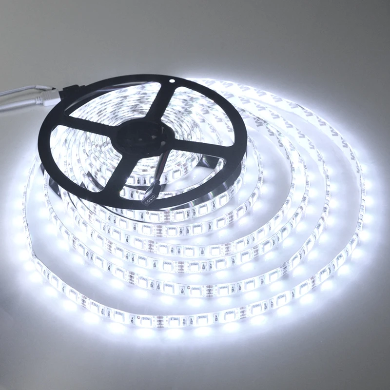 DC 12V Светодиодные ленты огни RGB светодиодные SMD 2835 5050 5630 в виде полосы света 5M