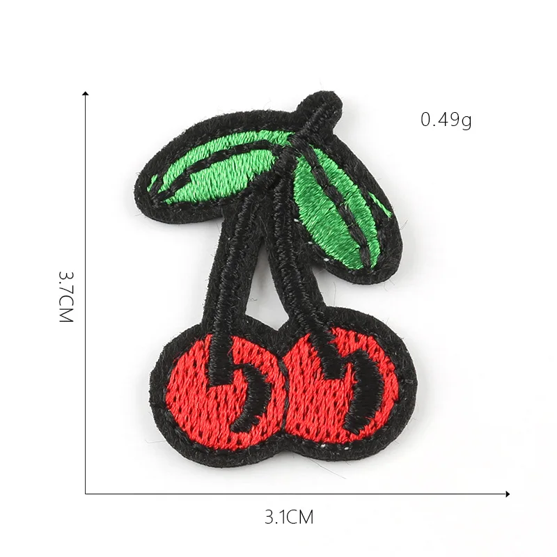 1-PCS-J-10 Нашивки с вишней для одежды Сделай Сам полоски железные на фрукты аппликации термо одежда наклейки овощи вышивка значки@ G - Цвет: 1-PCS-J-10