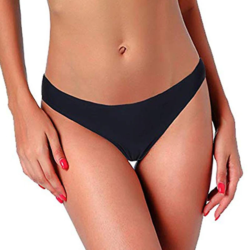 CALOFE Women Briefs Swimwear Bikini Bottom Side Ties Brazilian Thong Swimsuit Classic Cut Bottoms Biquini Short Ladies | Спорт и