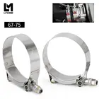 LPXWM - 2 шт.лот зажимы 2,5 дюйма (67-75) нержавеющий силиконовый турбошланг Соединительный Т-образный болт зажим Комплект Высокое качество SS304 LPXWM5252