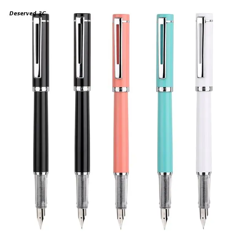 

Metal Fountain Pen F/EF Piston-Filled Ink Absorber Removable Ink Sac Available Gift Writing Pen for business Women Men