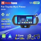 Автомагнитола 2DIN для Toyota Myvi Passo 2016 + Android, мультимедийный видеоплеер, Авторадио, навигация GPS, интеллектуальная система