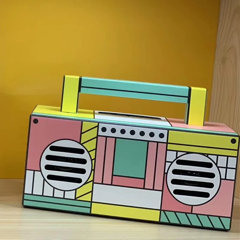 TWS ретро портативный Bluetooth динамик беспроводной театральный сабвуфер TF открытый