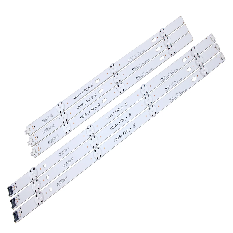 Новый комплект из 6 светодиодный ных лент для подсветки LG 43LH5700 43LH51_FHD_A 43LH51_FHD_B
