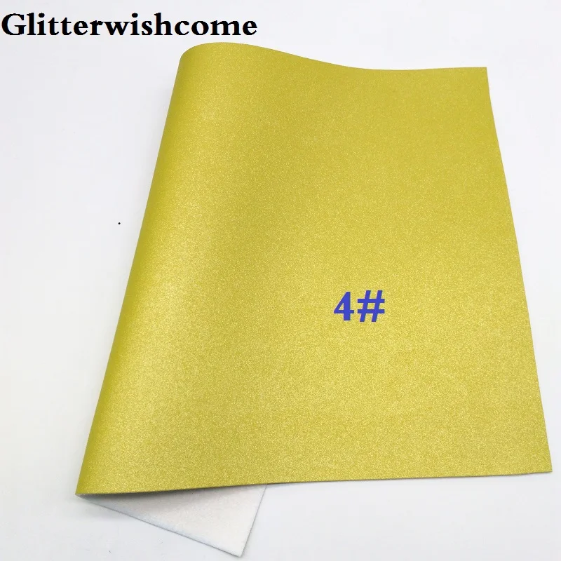 4 Glitterwishcome 21X29 см А4 Размер синтетическая кожа, металлическая кожа, искусственный винил из искусственной кожи для бантов, GM051A - Цвет: 4
