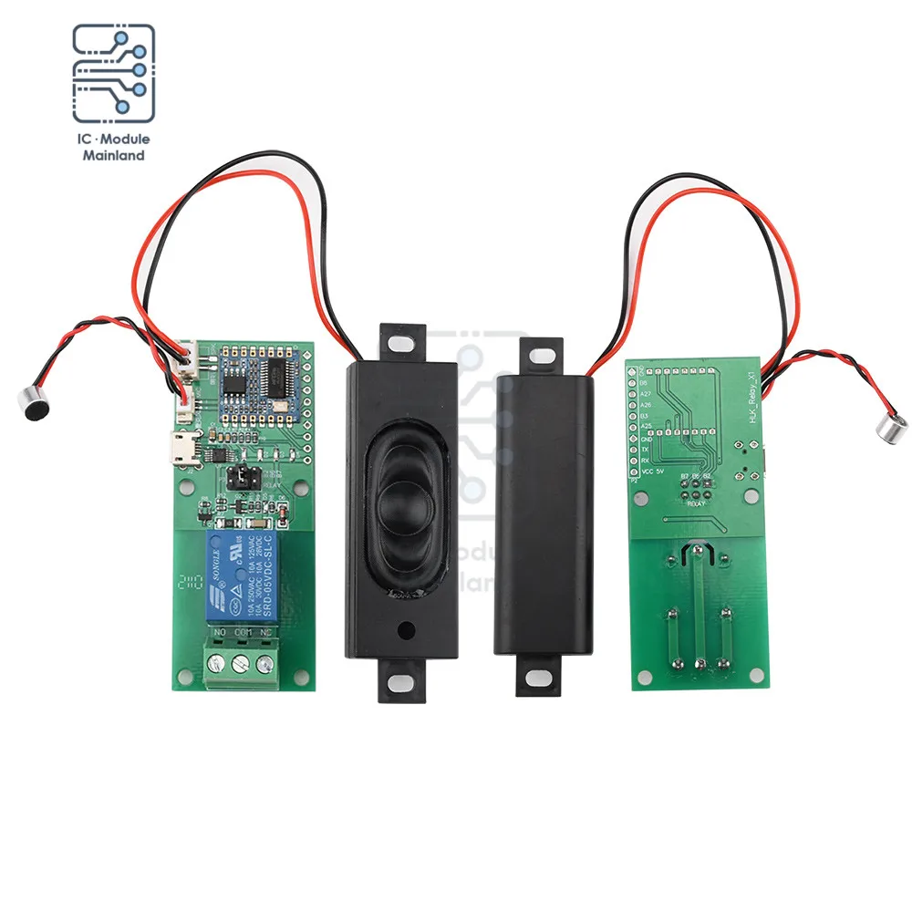 HLK-V20 Intelligent Voice Recognition Chip Control Module Serial Port Custom Wake-up Word Switch | Электронные компоненты и