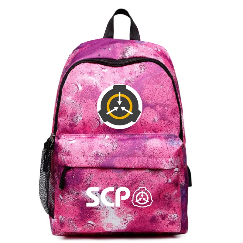 SCP Galaxy Рюкзак с usb-портом школьные рюкзаки для девочек мужские USB зарядка наушники чехол для домкрата Холст Дорожная сумка рюкзак для ноутбука - Цвет: B Red