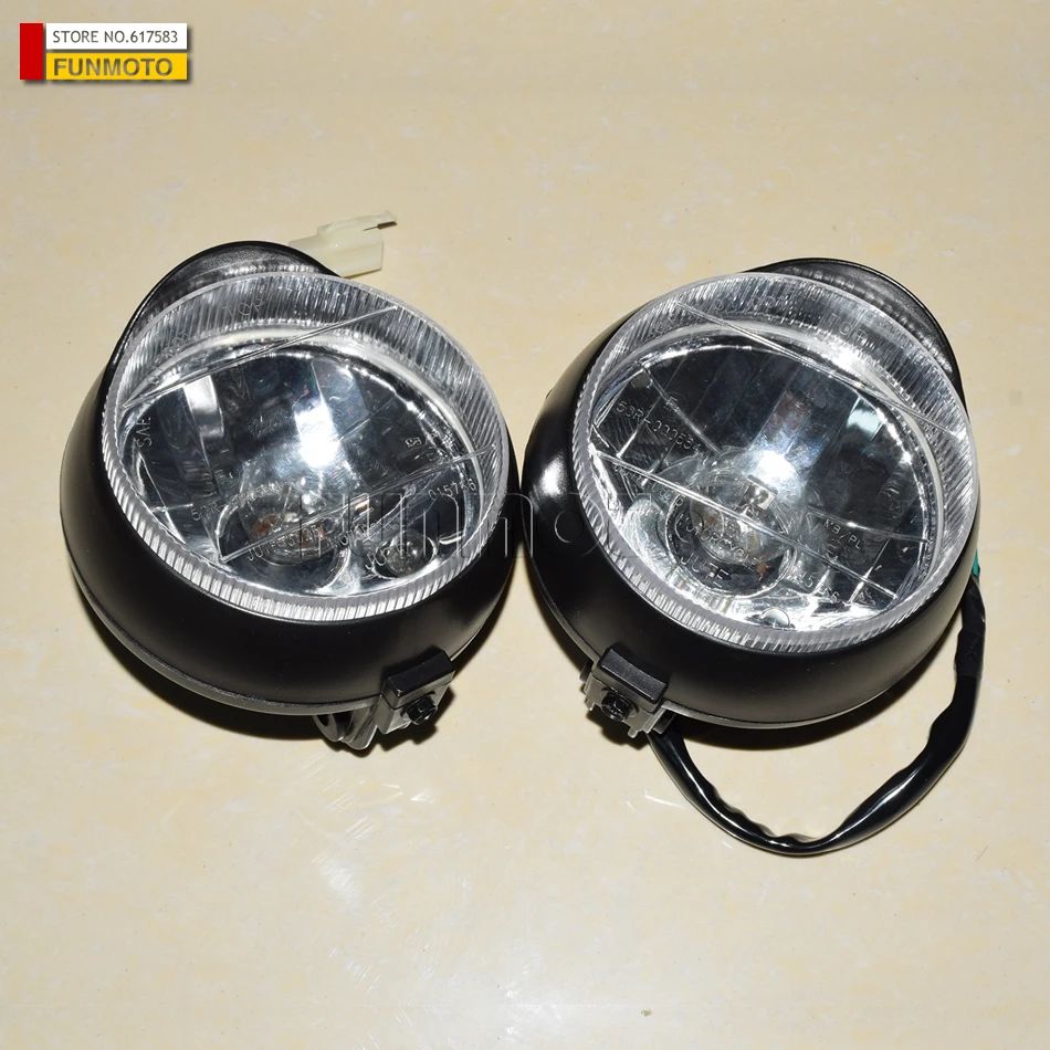 2pcs Headlight with EEC suit for PGO250 BUGGY Or KANDI 250/KINROAD 250 BUGGY