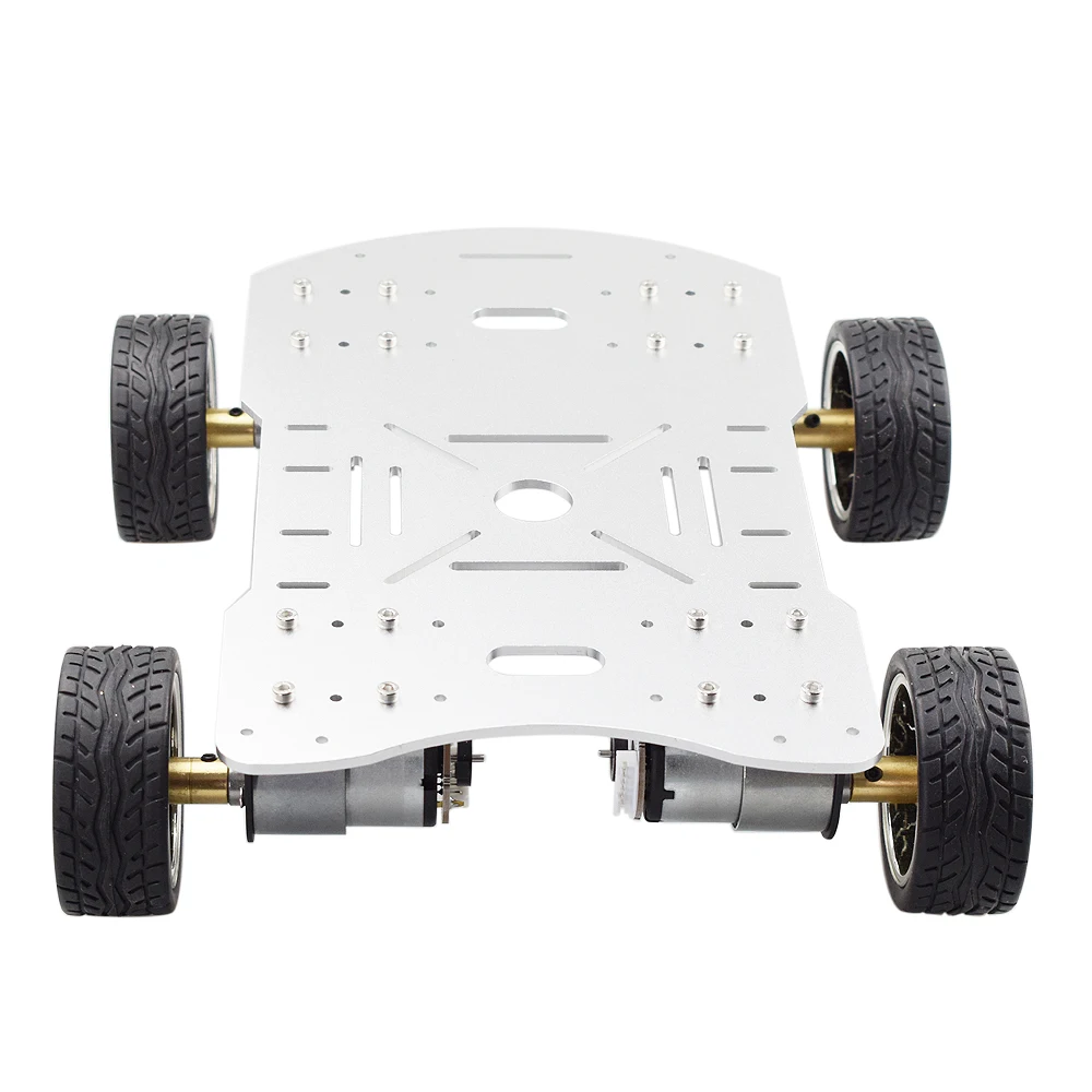 Комплект металлических шасси для автомобиля-робота 4WD с 4 шт. двигателей 12 В 330