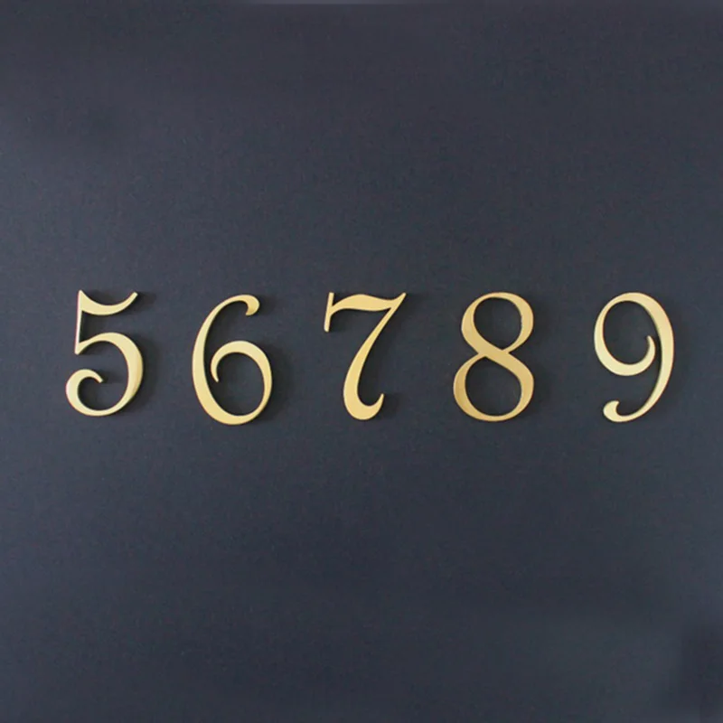 

Nordic Brass Door Brand Hotel Room Number Sign Board Retro Decorative Number Cement Inlaid Brass Letters House Number