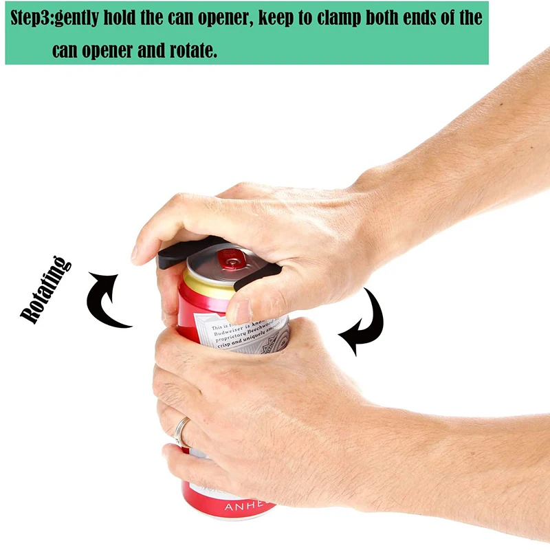 

Go Drink Mini Can Opener No Sharp Edge Hand Held Topless Can Opener Edge-Safety for Bar Kitchen Camping _WK