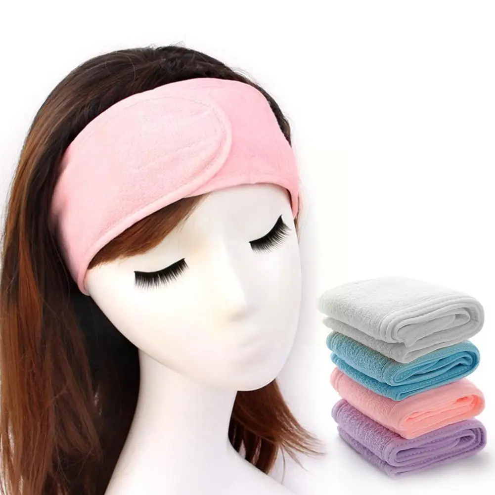 

Cosmetic Wrap Tiara Turban Face Wash Adjustable Yoga Toweling Bath SPA Women Headbands Accessories Makeup Salon Hairband X9D2