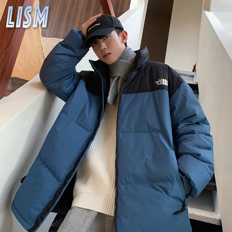 Парка LISM Мужская в стиле Харадзюку брендовая уличная винтажная Толстая куртка