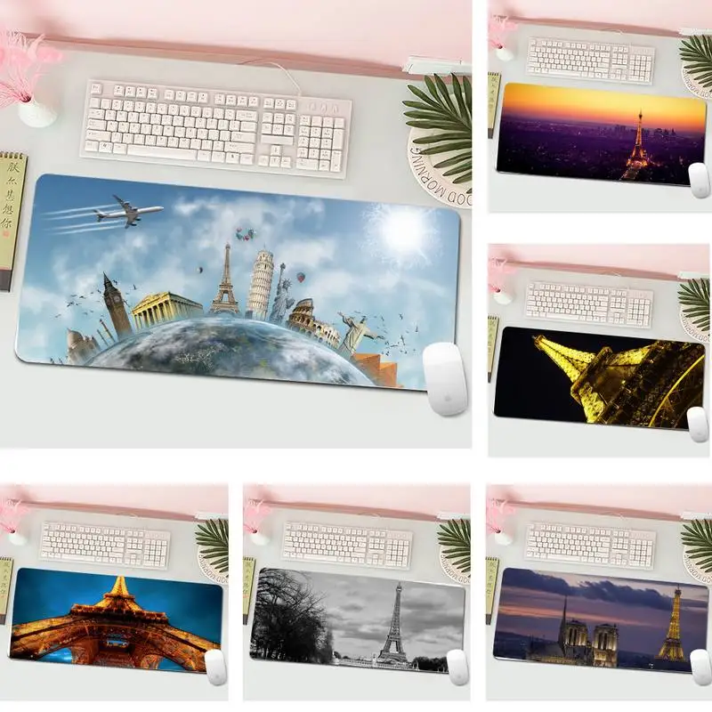 

Eiffel Tower Laptop Computer Mousepad XL Large Gamer Keyboard PC Desk Mat Computer Tablet Mouse Pad
