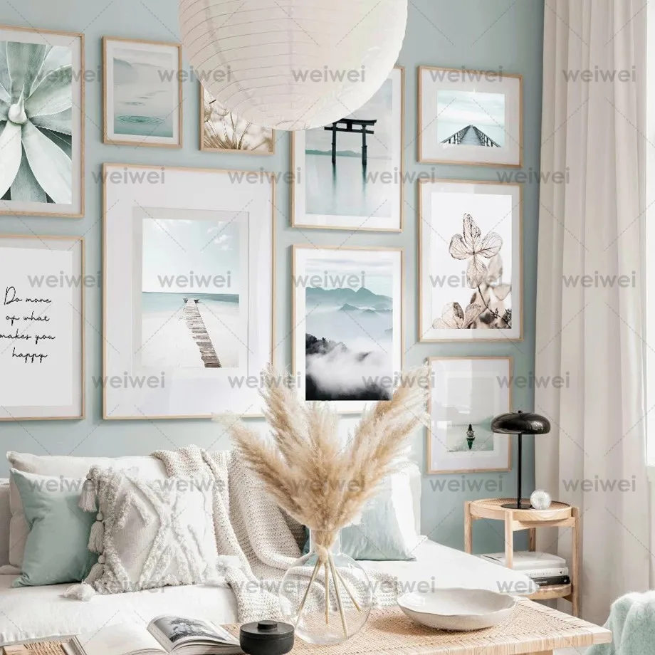 

Beach Bridge Dandelion Aloe Quote Sakura Wall Art Canvas Painting Nordic Posters and Prints Wall Pictures for Living Room Decor
