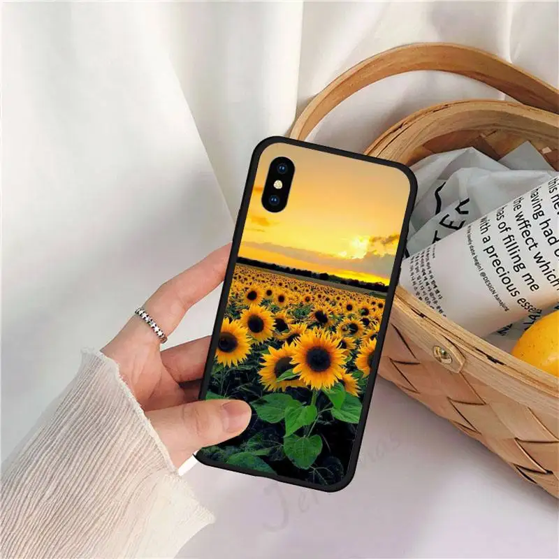 

sunflower sunset flower pattern Phone Case for iPhone 11 12 pro XS MAX 8 7 6 6S Plus X 5S SE 2020 XR