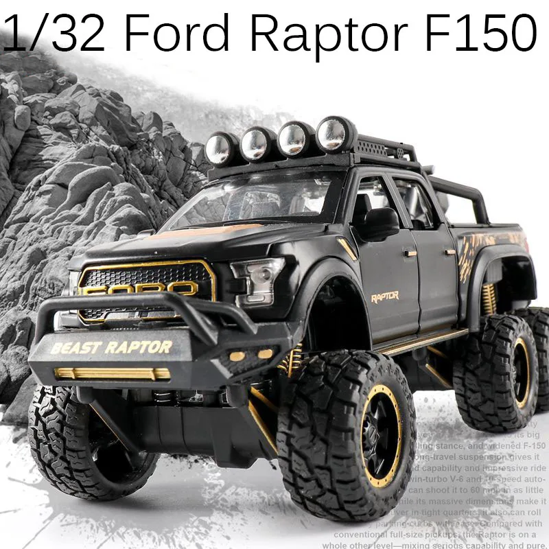 

1/28 Ford Raptor F150 Alloy Car Modified Off-Road Vehicle Model Diecast & Toy Vehicles Metal Car Model Collection Kids Toys Gift