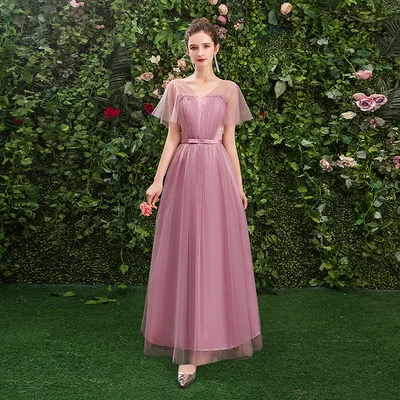 Элегантное свадебное платье для гостей женское большие размеры розовое подружки