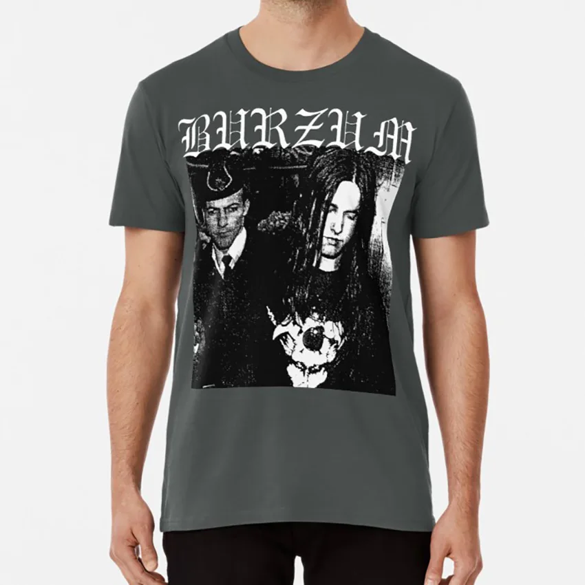 Темно-серый Бурзум корт футболка Burzum bathory gorgoroth darkthrone Темный трон черный металл dsbm норвежский черный металл varg - Цвет: Темно-серый