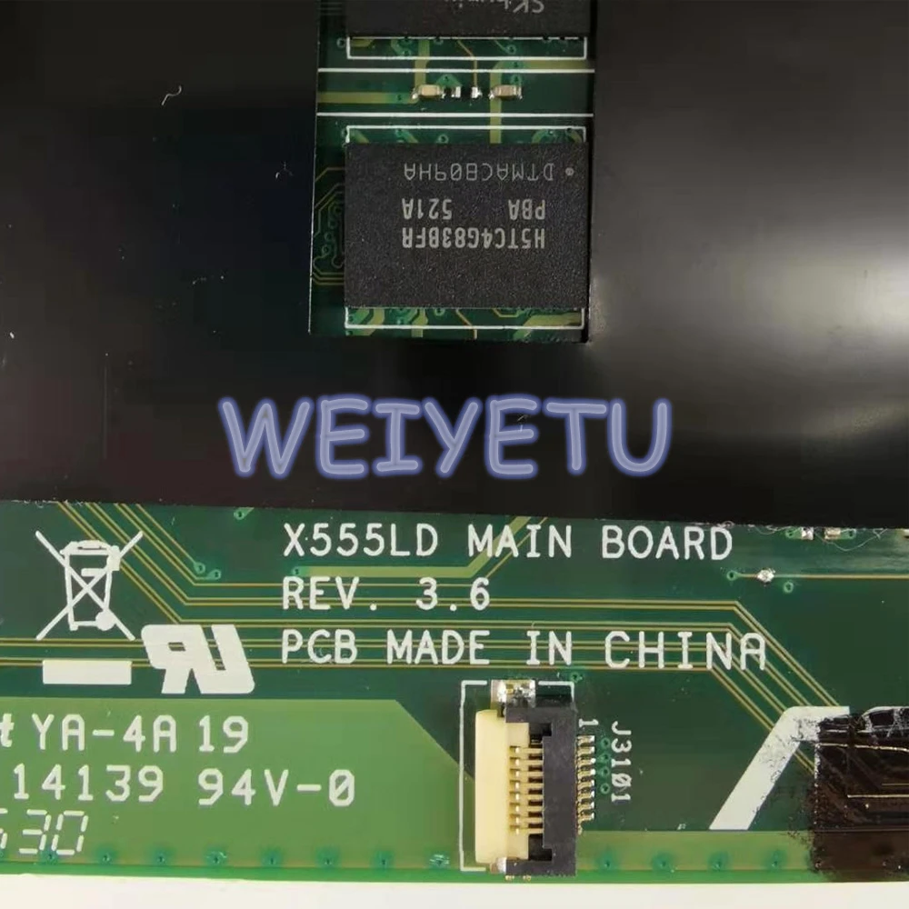 

X555LF LVDS interface 4G RAM Motherboard REV3.6 For ASUS X555LJ X555LD X555L A555L K555L F555L Laptop Mainboard Tested Working