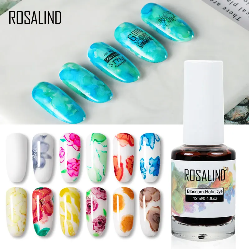 ROSALIND Цветущий ореол окрашивание для маникюра гибридные Лаки отмачиваемый