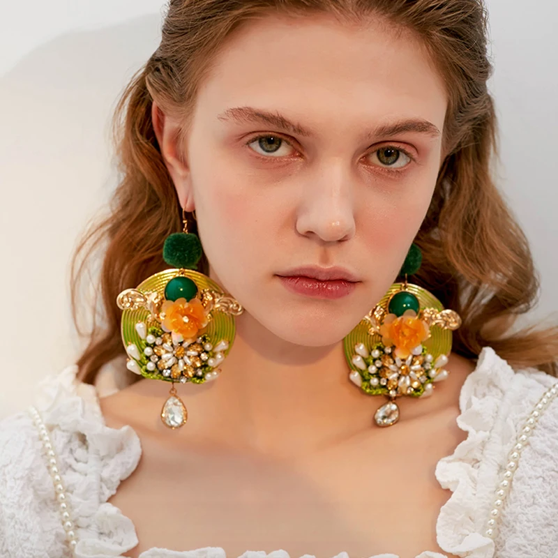 Женские серьги в стиле бохо большие висячие с подвеской на Рождество 2019 |