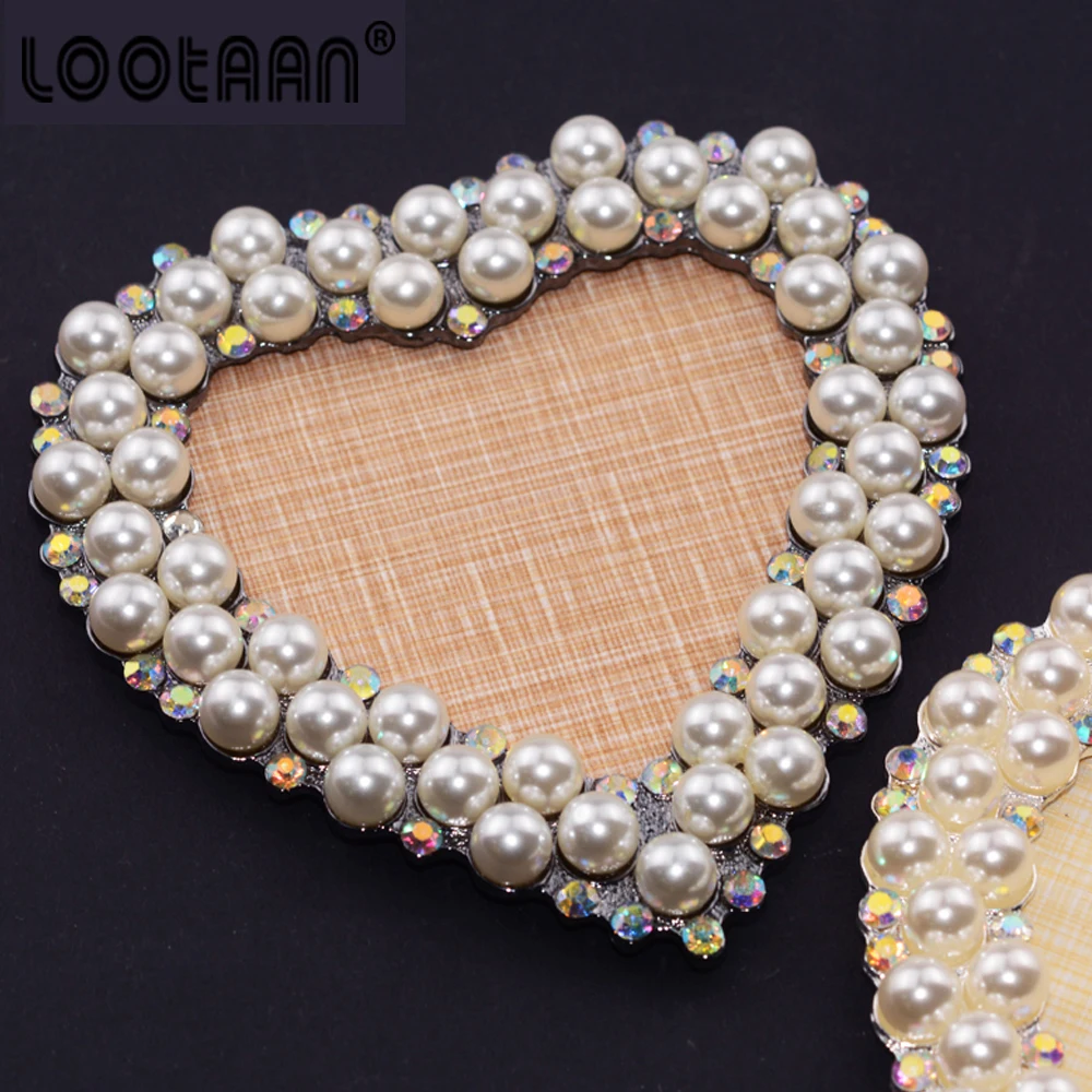 BQAN подставка для ногтей в форме сердца с жемчужинами и искусственными ногтями