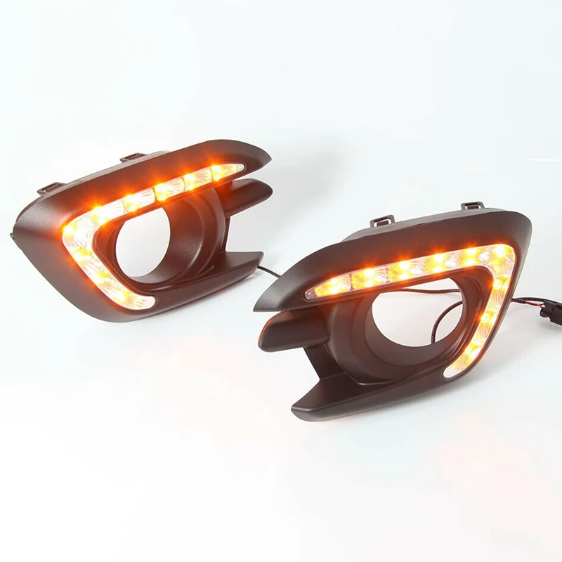 

Car Led Daytime Running Light Turn Signal Light Fog Driving Lamps for Mitsubishi Pajero Sport 2015 2016