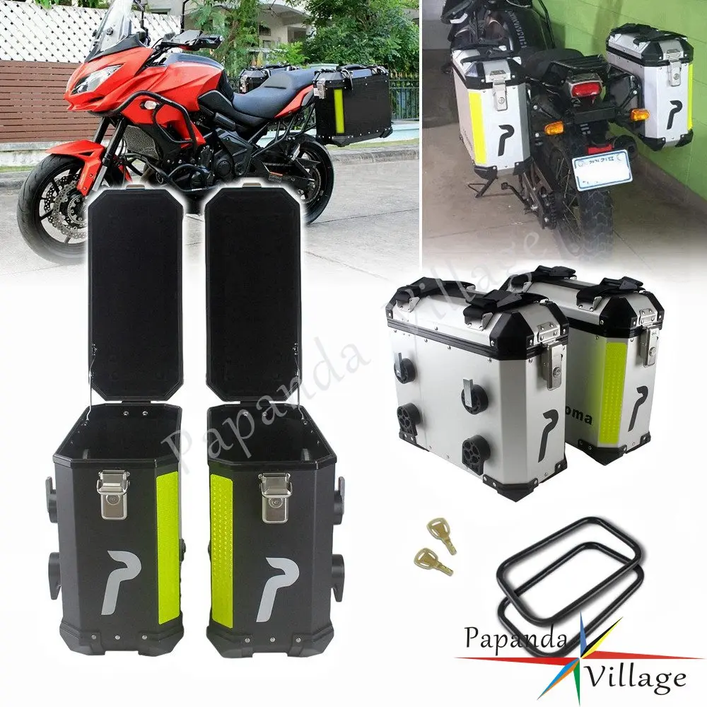 

Motorcycle Aluminum 36L Side Box Side Case Saddle Bag Luggage Pannier Cargo for BMW R1200GS F800GS Ducati Honda Yamaha Kawasaki