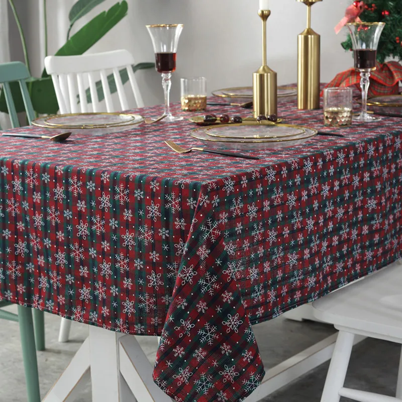 Christmas Tablecloth Table Cloth Nappe Party Wedding for Home Decoration Mantel Decor Merry | Дом и сад