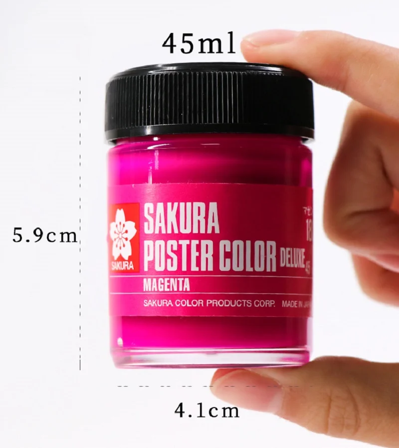 Японская оригинальная краска для гуаши Сакура в бутылке 45 мл Художественная