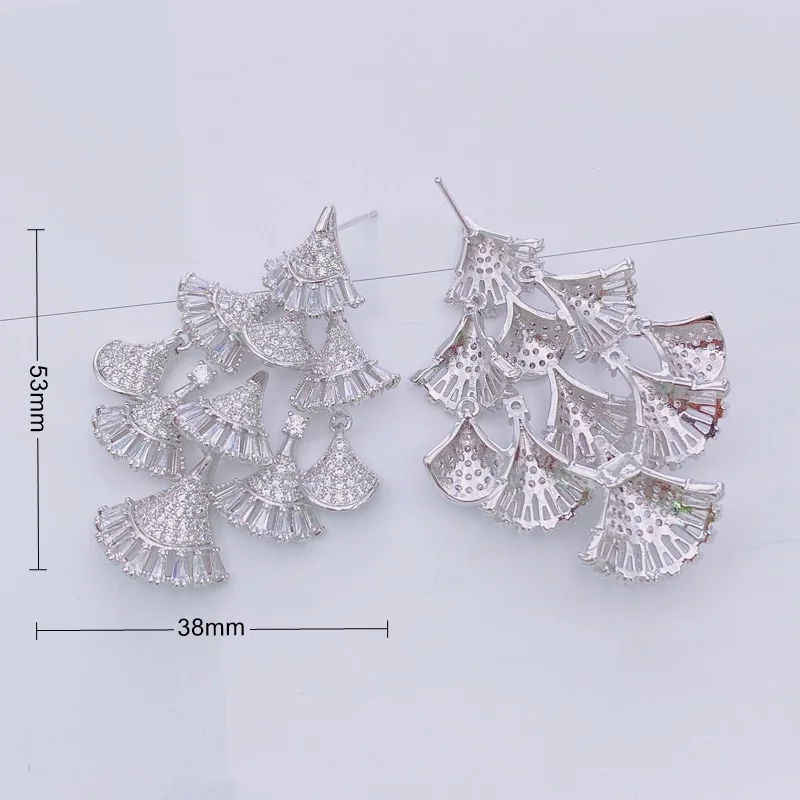 Модные ювелирные изделия Lanyika элегантные большие треугольные серьги-гвоздики с