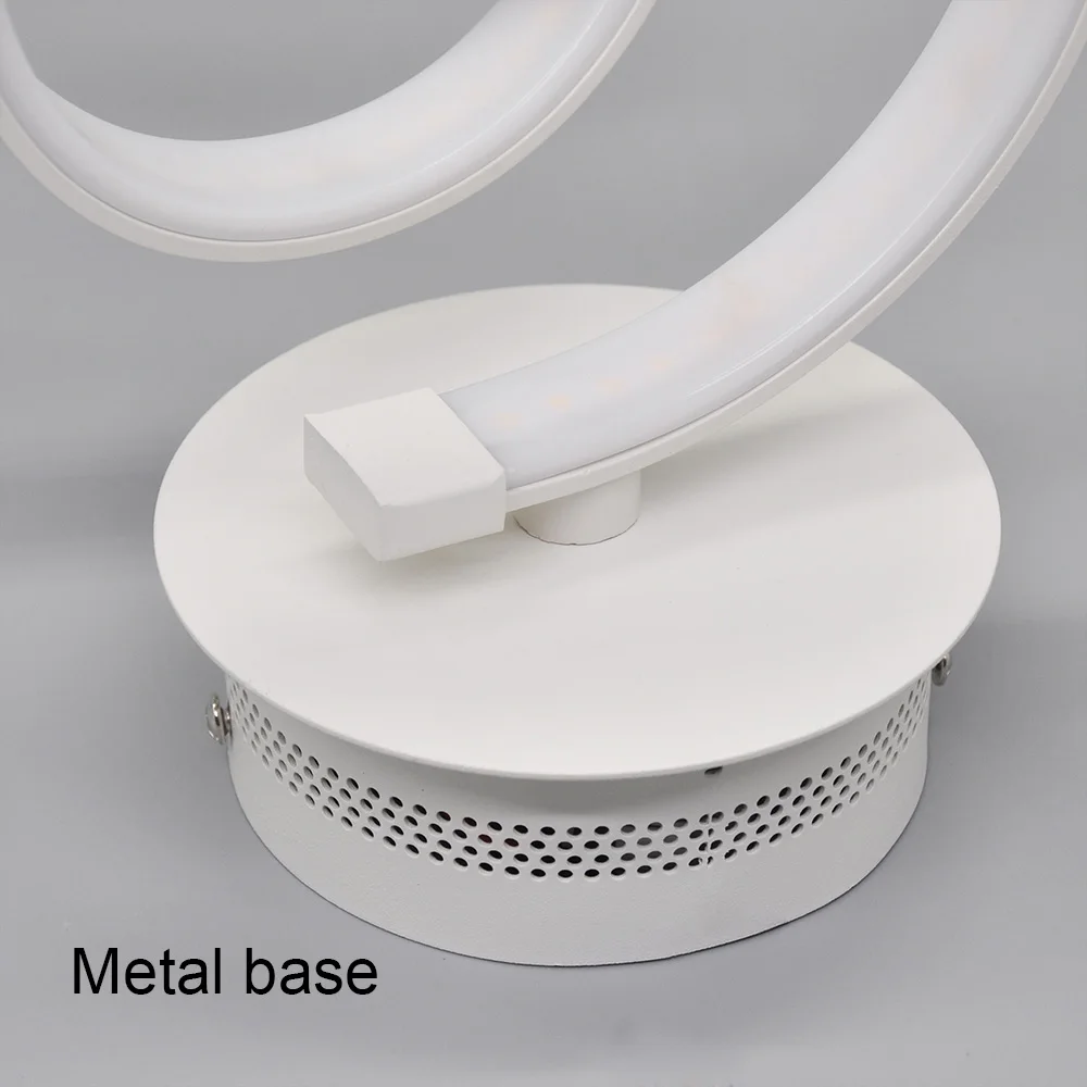 Satılık Artpad Modern Kapalı Yatak Odası Lambası 20W Led Kaplama Krom Kaplama Beyaz Spiral Metal Aplikleri Merdiven Giriş