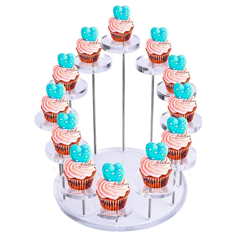 

Cupcake Stand Acrylic Display Stand for Jewelry Cake Dessert Rack Wedding Birthday Party Decoration Tools