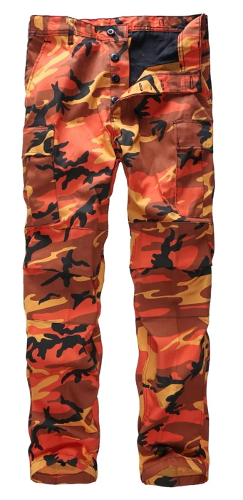 Orange Camo Мужские военные армейские БДУ брюки рабочие повседневные камуфляжные модные брюки карго - Цвет: Orange Camo