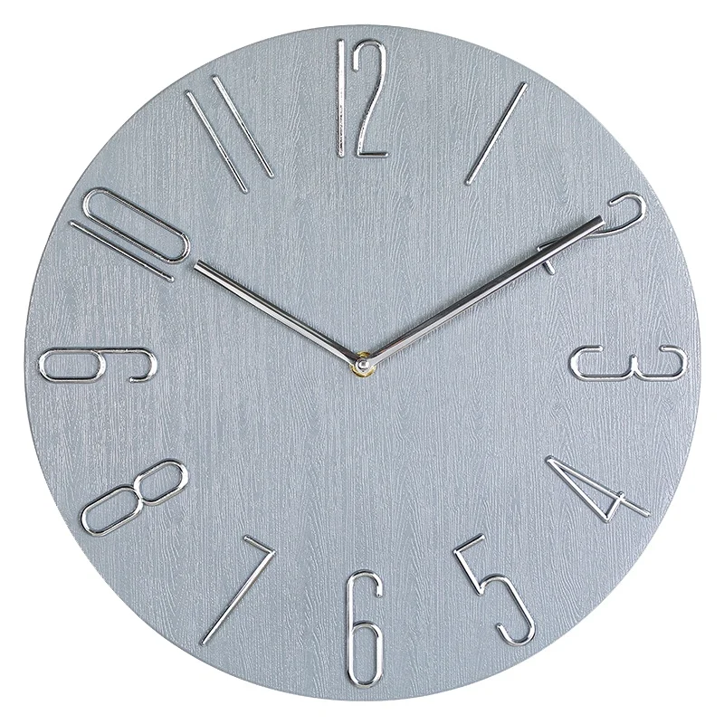 

Минималистичные настенные часы, простые украшения для спальни, гостиной, 12 дюймов, современный дизайн
